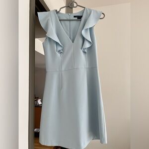 French Connection Blue Ruffle Dress